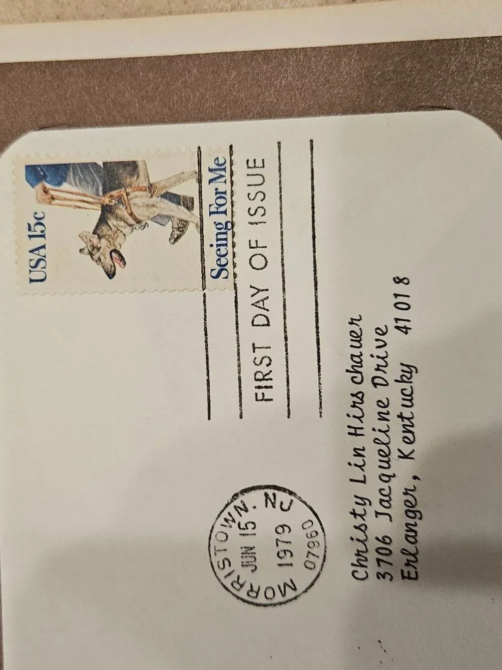 RARE COLLECTIBLE USPS 1ST DAY ISSUE COVER THE SEEING EYE GUIDE DOGS BLIND STAMP